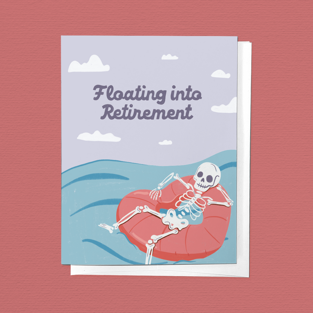 Spring Into Retirement Floating into Retirement Celebration Greeting Card – ParcelIsland